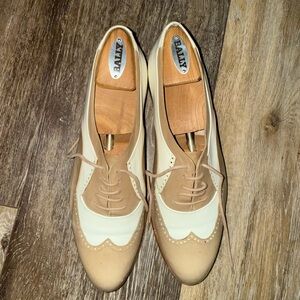 Bally Men’s Tan and Cream Oxford Shoes